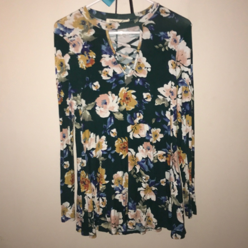 Green floral dress